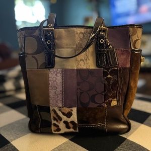 Vintage Coach Patchwork Handbag